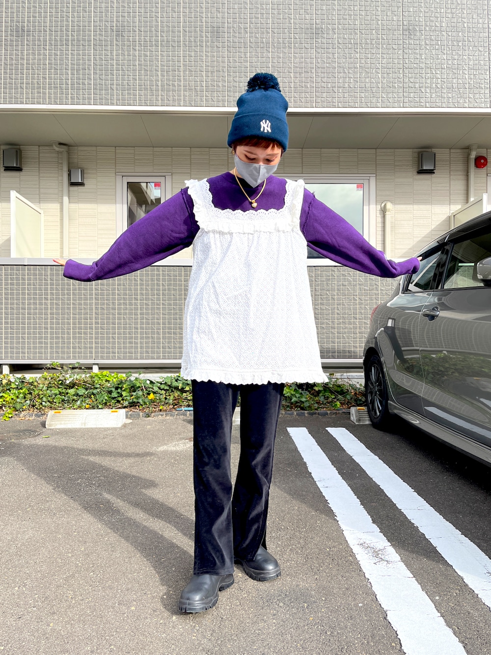 Needles ホワイト パープル　スウェット 1732380841_1000.jpg