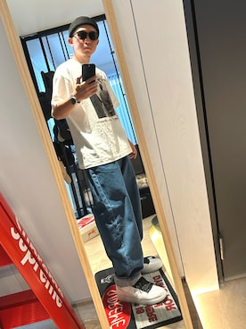 「アイテム（ニットキャップ/ビーニー）」を使った、Shiro Y.さん（メンズ・176cm）の春コーディネート