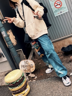 「Re:make（リメイク）のアイテム（パンツ）」を使った、Rさん（レディース・167cm）の春コーディネート