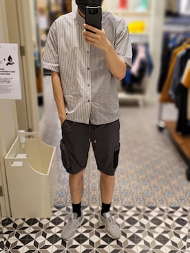 「Bossini（ボッシーニ）のアイテム」を使った、Dasabala Limさん（メンズ・185cm）の夏コーディネート