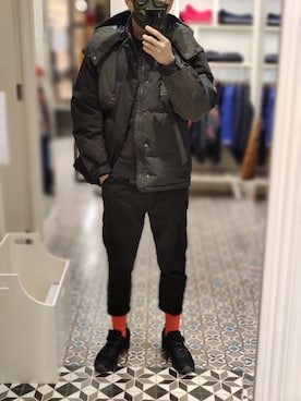「JIL SANDER（ジルサンダー）のアイテム（ジャケット/アウター）」を使った、Dasabala Limさん（メンズ・185cm）の冬コーディネート