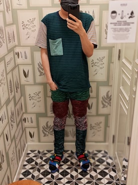 「Li-Ning（リーニン）のアイテム」を使った、Dasabala Limさん（メンズ・185cm）の夏コーディネート