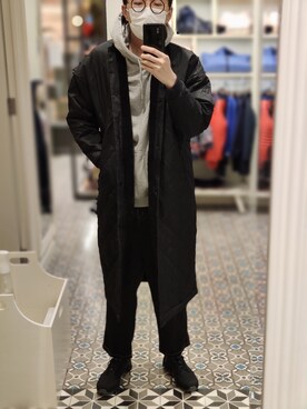 「AIGLE（エーグル）のアイテム（その他アウター）」を使った、Dasabala Limさん（メンズ・185cm）の冬コーディネート