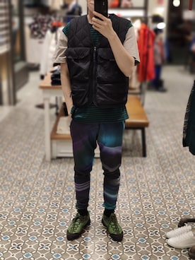 「AIGLE（エーグル）のアイテム」を使った、Dasabala Limさん（メンズ・185cm）の冬コーディネート