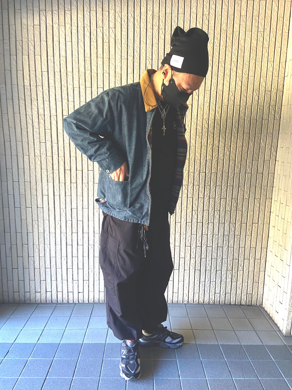 wtapsニット帽 ビーニー ブラック WTAPSのニットキャップ/ビーニー