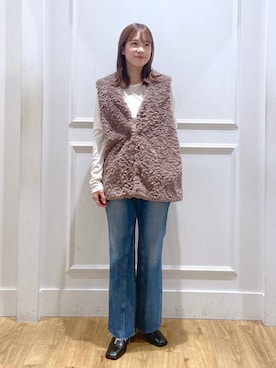「A part by（アパートバイ）のアイテム（リング）」を使った、arisa.さん（レディース・161cm）の秋コーディネート