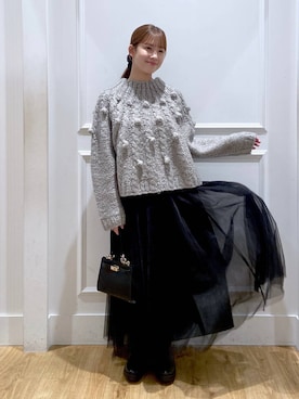 「SNAP_apart by lowrys」｜「アイテム（その他シューズ）」を使った、arisa.さん（レディース・161cm）の冬コーディネート