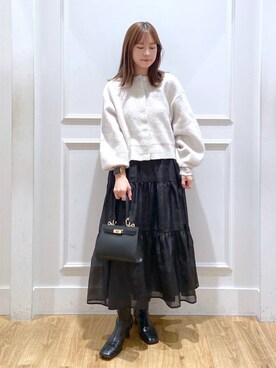 「A part by（アパートバイ）のアイテム（リング）」を使った、arisa.さん（レディース・161cm）の秋コーディネート