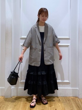 「A part by（アパートバイ）のネックカフ（ネックレス）」を使った、arisa.さん（レディース・161cm・20代）の夏コーディネート