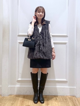 「A part by（アパートバイ）のアイテム（リング）」を使った、arisa.さん（レディース・161cm）の秋コーディネート