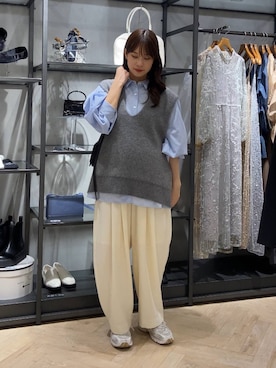 「A part by（アパートバイ）のスクエアミニショルダー（ショルダーバッグ）」を使った、arisa.さん（レディース・161cm）の秋コーディネート