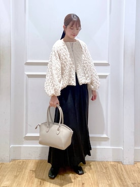 「A part by（アパートバイ）のアイテム（リング）」を使った、arisa.さん（レディース・161cm）の秋コーディネート