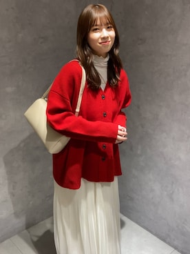 「A part by（アパートバイ）の≪追加3≫ラメチュールプリーツスカート（スカート）」を使った、arisa.さん（レディース・161cm）の秋コーディネート
