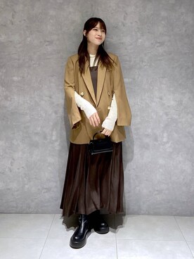 「アイテム（ワンピース/ドレス）」を使った、arisa.さん（レディース・161cm・20代）の秋コーディネート