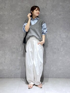 「A part by（アパートバイ）のスクエアミニショルダー（ショルダーバッグ）」を使った、arisa.さん（レディース・161cm）の秋コーディネート