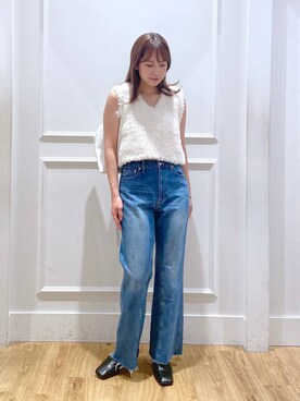 「A part by（アパートバイ）のアイテム（リング）」を使った、arisa.さん（レディース・161cm）の秋コーディネート