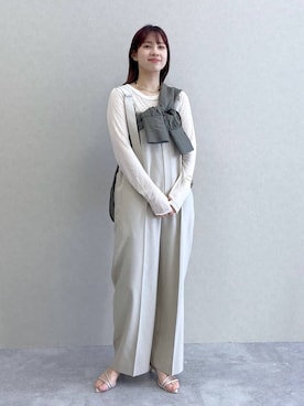 「A part by（アパートバイ）のアイテム（オールインワン・サロペット）」を使った、arisa.さん（レディース・161cm）の春コーディネート