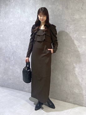 「アイテム（ワンピース/ドレス）」を使った、arisa.さん（レディース・161cm・20代）の秋コーディネート