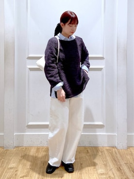 「アイテム（ヘアアクセサリー、ブラック系）」を使った、arisa.さん（レディース・161cm）の春コーディネート