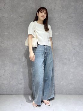 「A part by（アパートバイ）の【2WAY】フトベルトショルダーバッグ（ショルダーバッグ）」を使った、arisa.さん（レディース・161cm）の夏コーディネート
