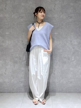 「A part by（アパートバイ）のスクエアミニショルダー（ショルダーバッグ）」を使った、arisa.さん（レディース・161cm）の秋コーディネート