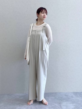 「A part by（アパートバイ）のアイテム（オールインワン・サロペット）」を使った、arisa.さん（レディース・161cm）の春コーディネート