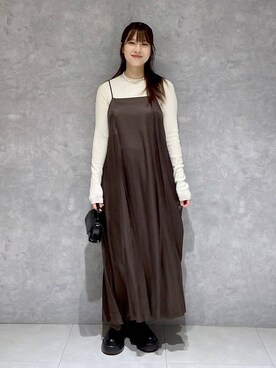 「アイテム（ワンピース/ドレス）」を使った、arisa.さん（レディース・161cm・20代）の秋コーディネート