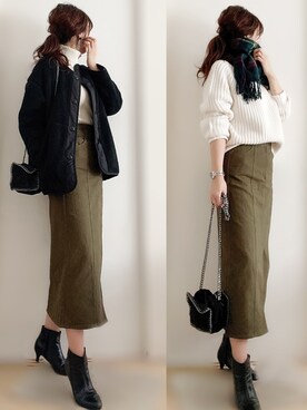 「上下GU」｜meiさん（レディース・175cm）の秋コーディネート