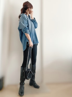 「me（ミイ）のアイテム」を使った、meiさん（レディース・175cm）の秋コーディネート