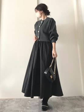 「アイテム（カーディガン/ボレロ）」を使った、meiさん（レディース・175cm）の秋コーディネート