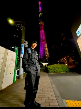 「アイテム（ナイロンジャケット）」を使った、Sam🇭🇰 さん（メンズ・179cm）の冬コーディネート