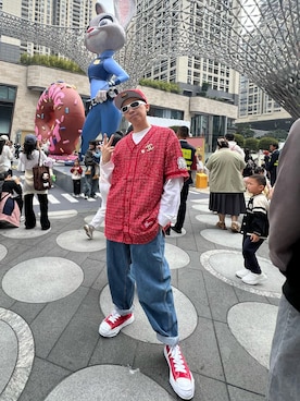 「アイテム（スタジャン）」を使った、Sam🇭🇰 さん（メンズ・179cm）の冬コーディネート