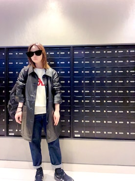 「Lee（リー）のアイテム（スウェット）」を使った、elppaKさん（レディース・161cm）の春コーディネート