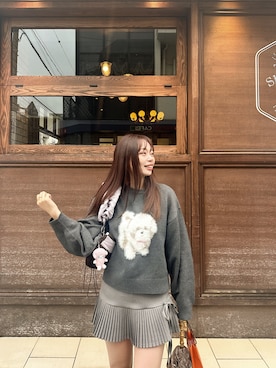 「アイテム（おもちゃ）」を使った、三村有希さん（レディース・157cm）の秋コーディネート