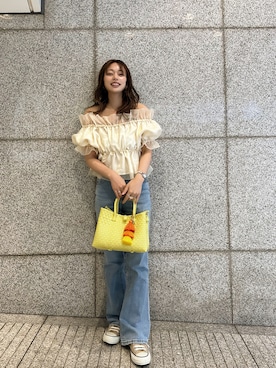 「qumerry.（キュメリ）のアイテム」を使った、三村有希さん（レディース・157cm）の夏コーディネート