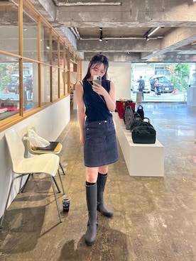 「アイテム（ブラジャー）」を使った、三村有希さん（レディース・157cm）の夏コーディネート