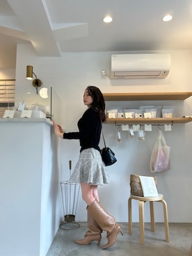 「シャネル」｜三村有希さん（レディース・157cm）の秋コーディネート