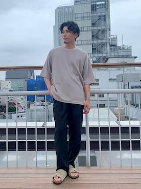 「CIAOPANIC TYPY（チャオパニックティピー）のアイテム（サンダル）」を使った、皆川喬さん（メンズ・168cm）の夏コーディネート