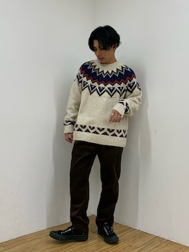 「CONVERSE ADDICT（コンバースアディクト）のアイテム」を使った、皆川喬さん（メンズ・168cm）の秋コーディネート