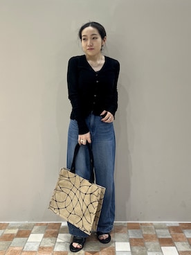 「GALLEST（ギャレスト）のアイテム（デニムパンツ）」を使った、Uminoさん（レディース・152cm）の夏コーディネート