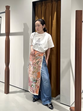 「GALLEST（ギャレスト）のアイテム（デニムパンツ）」を使った、Uminoさん（レディース・152cm）の夏コーディネート