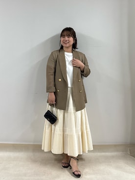 「La boutique BonBon（ラブティックボンボン）のアイテム（テーラードジャケット）」を使った、chiaさん（レディース・150cm）の春コーディネート
