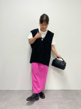 「スリット」｜「アイテム（その他シューズ）」を使った、chiaさん（レディース・150cm）の夏コーディネート
