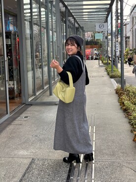 「マイベストコーデ2024」｜「アイテム（ジャンパースカート）」を使った、chiaさん（レディース・150cm）の冬コーディネート
