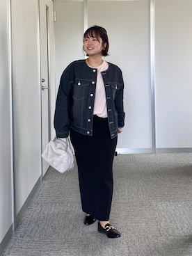 「アツいコーデ全部見せ」｜「アイテム（デニムジャケット）」を使った、chiaさん（レディース・150cm）の夏コーディネート