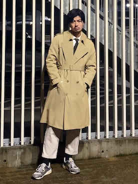 「アイテム（フォーマルスーツ/小物）」を使った、きりんてぇやん🦒(野中竜馬)さん（メンズ・181cm・20代）の冬コーディネート