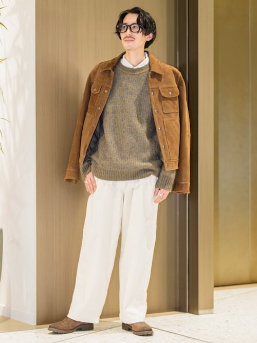 定価20万　スエード　ジャケット　トラッカージャケット　レザージャケット スエードレザー トラッカージャケット（その他アウター）｜BANANA