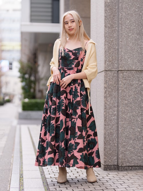 ワンピース ソフト コットン コルセット マキシドレス : ZOZOTOWN