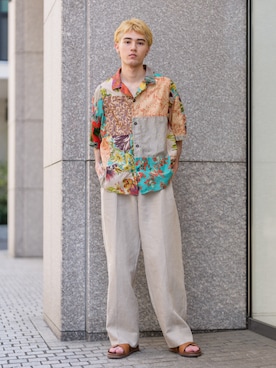 「Banana Republic（バナナリパブリック）のリラックスフィット ライトウェイト コットン リゾート シャツ（シャツ/ブラウス、その他）」を使った、BANANAREPUBLICさん（メンズ・175cm）の春コーディネート