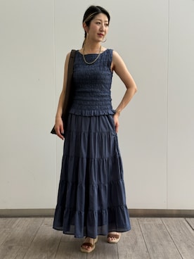 「BANANA REPUBLIC FACTORY STORE(バナナリパブリック ファクトリーストア)のBANANA REPUBLIC FACTORY STORE ボートネックスモッキングクロップドトップス(シャツ/ブラウス、その他)」を使った、BANANAREPUBLICさん(メンズ・175cm)の夏コーディネート